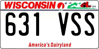 WI license plate 631VSS