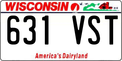 WI license plate 631VST