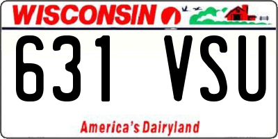 WI license plate 631VSU