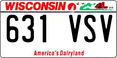 WI license plate 631VSV