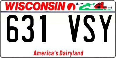 WI license plate 631VSY