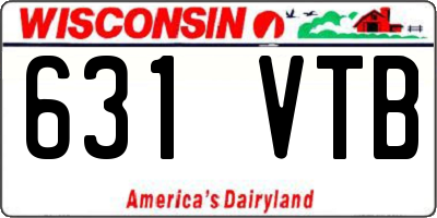WI license plate 631VTB