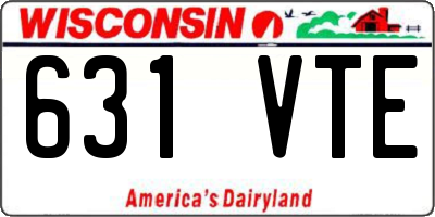 WI license plate 631VTE