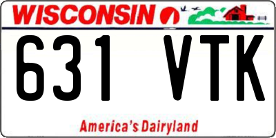 WI license plate 631VTK