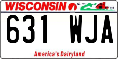 WI license plate 631WJA