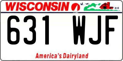 WI license plate 631WJF