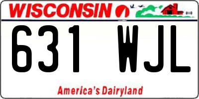 WI license plate 631WJL