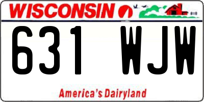WI license plate 631WJW