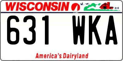 WI license plate 631WKA