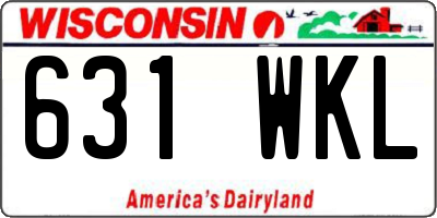 WI license plate 631WKL