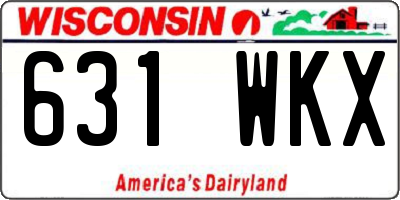 WI license plate 631WKX