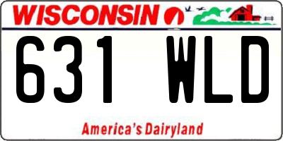 WI license plate 631WLD