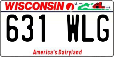 WI license plate 631WLG