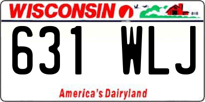 WI license plate 631WLJ
