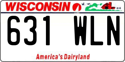 WI license plate 631WLN