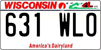 WI license plate 631WLO