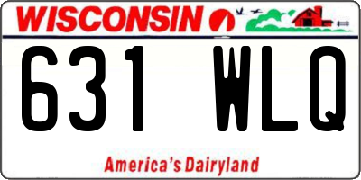 WI license plate 631WLQ