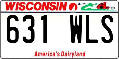 WI license plate 631WLS