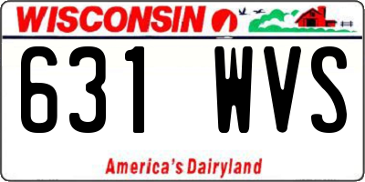 WI license plate 631WVS