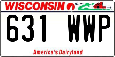 WI license plate 631WWP