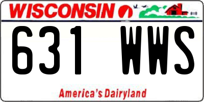 WI license plate 631WWS