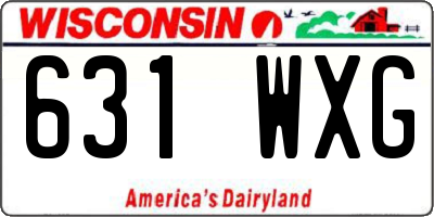 WI license plate 631WXG