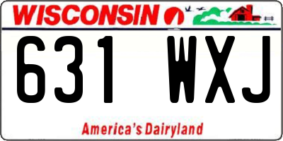 WI license plate 631WXJ