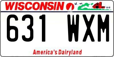 WI license plate 631WXM