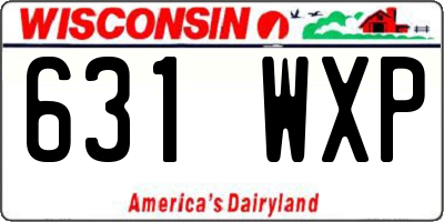 WI license plate 631WXP