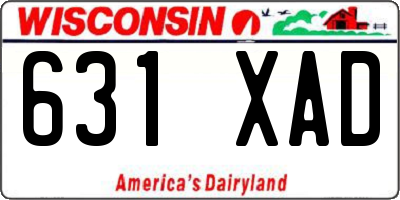 WI license plate 631XAD