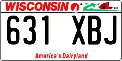 WI license plate 631XBJ