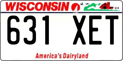WI license plate 631XET