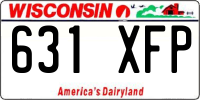 WI license plate 631XFP