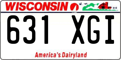 WI license plate 631XGI