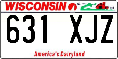 WI license plate 631XJZ