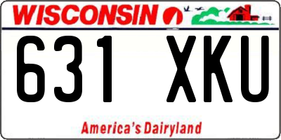 WI license plate 631XKU
