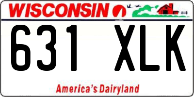 WI license plate 631XLK