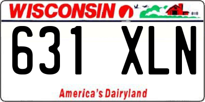 WI license plate 631XLN