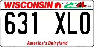 WI license plate 631XLO