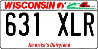 WI license plate 631XLR