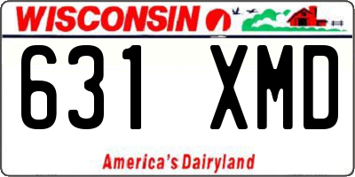 WI license plate 631XMD