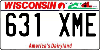 WI license plate 631XME