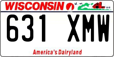 WI license plate 631XMW