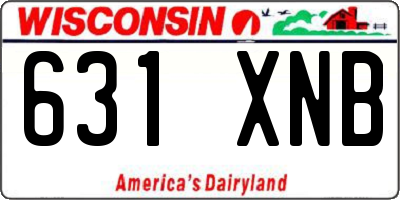 WI license plate 631XNB