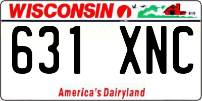 WI license plate 631XNC