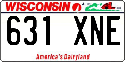 WI license plate 631XNE