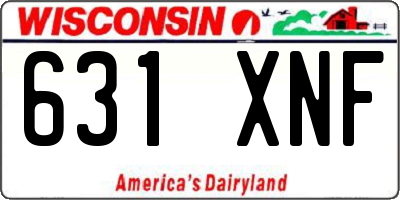 WI license plate 631XNF