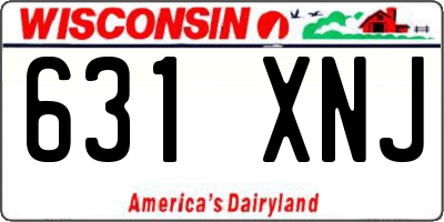 WI license plate 631XNJ