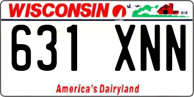 WI license plate 631XNN