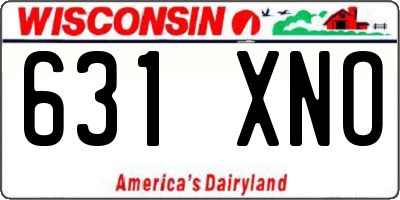 WI license plate 631XNO